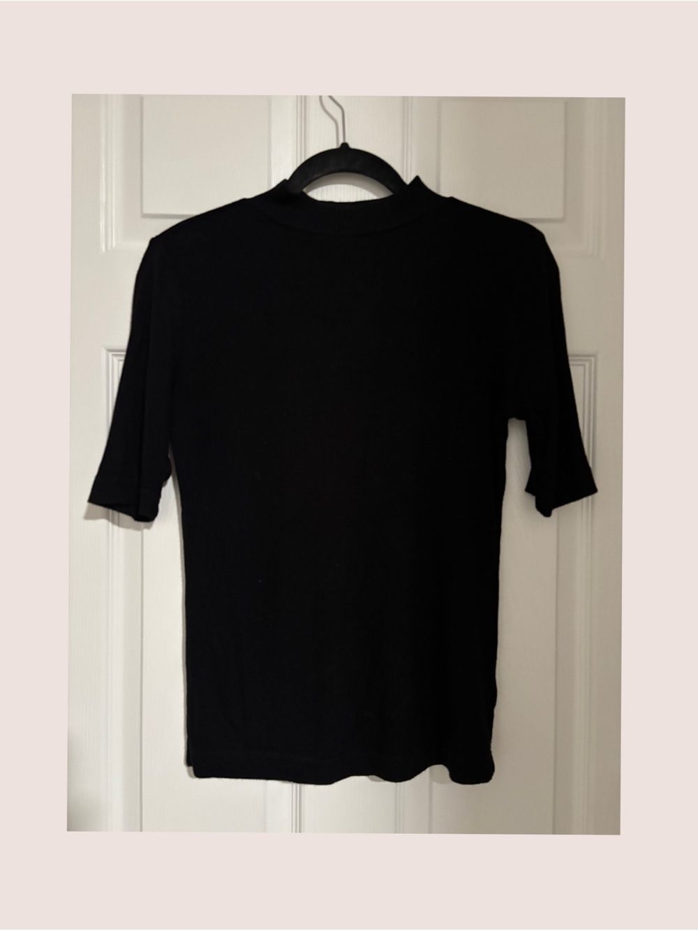 Women's Black Mock-Neck Shirt